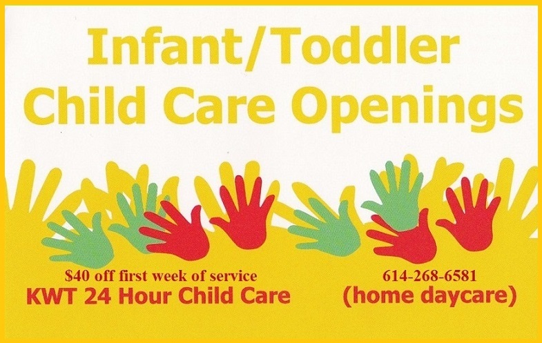 Child Care Openings/ $40 off First Week/ KWT 24 Hour Child Care (Home...